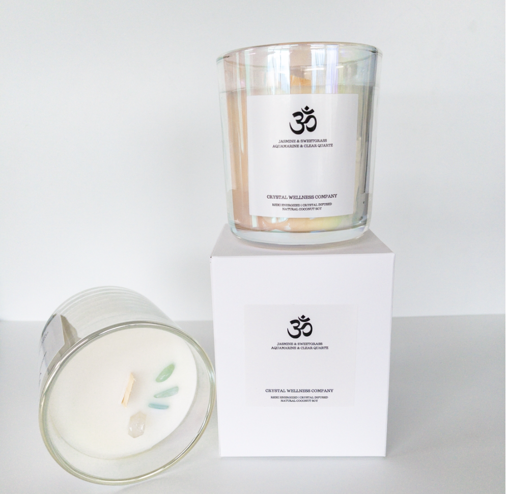 12oz OHM: Jasmine & Sweetgrass candle